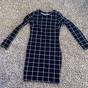 Black and White Black Dress